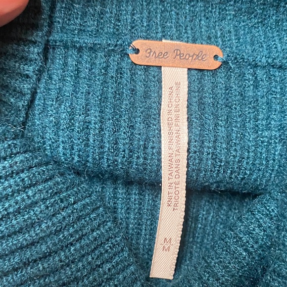 Free People Women’s M Softly Structured Deep Jade Tunic Sweater - Picture 9 of 11